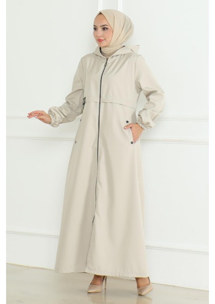 Armalı Fermuarlı Trençkot Bej 19217 modelleri