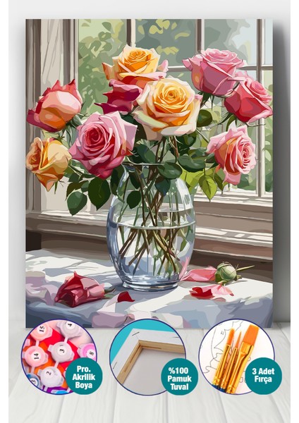 Vazodaki Güzellik Sayılarla Boyama Seti