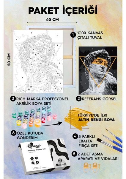 Mitolojik Heykel Sayılarla Boyama Seti fiyatları