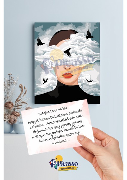 Başım Duman Sayılarla Boyama Seti modelleri