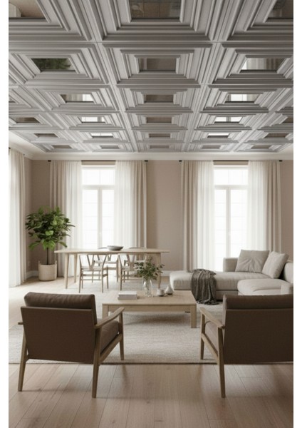 Silver 45X45 cm Dekoratif Duvar Paneli – 6’lı Set fiyatları