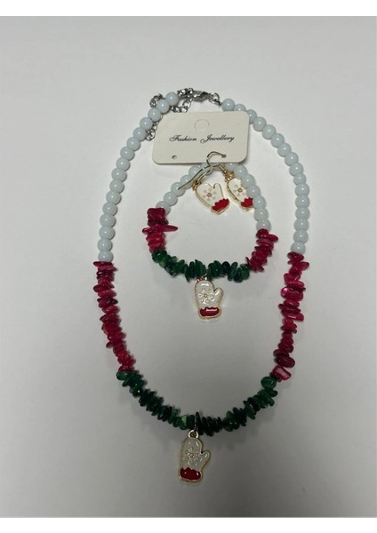 Buğz 2026 Yılbaşı Doğaltaş Set Kolye