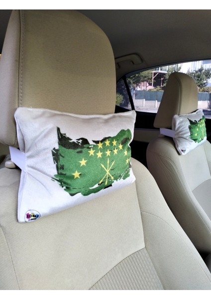 Adige Yeşil Bayrak Logo Araç Boyun Yastığı, Baby Face Kumaş indirimleri