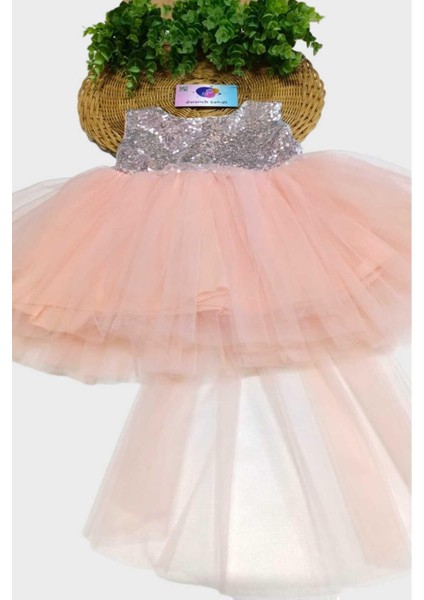 Kız Bebek/çocuk Pullu Kolsuz Tütülü Kuyruklu Astarlı Elbise Özel Gün Düğün Doğum Günü Bayram Prenses fiyatları