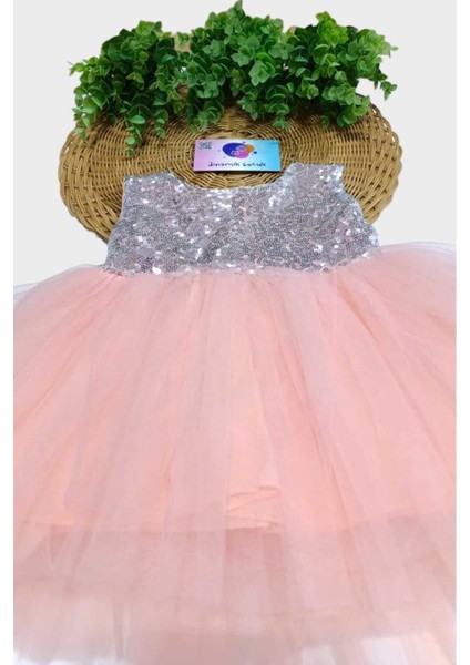 Kız Bebek/çocuk Pullu Kolsuz Tütülü Kuyruklu Astarlı Elbise Özel Gün Düğün Doğum Günü Bayram Prenses modelleri