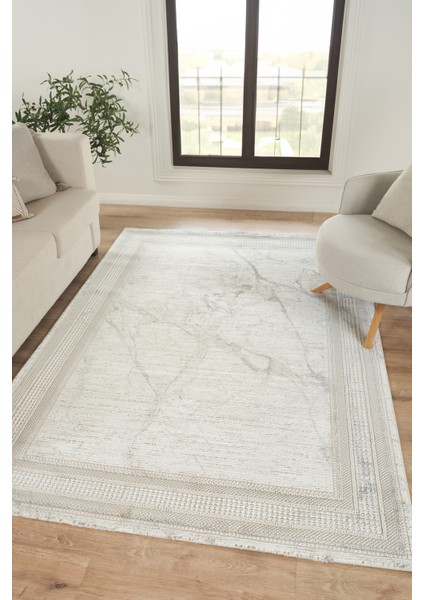 Modern Dokuma Halı Bej Yumuşak Dokulu Premium Salon Oturma Odası Yolluk Mutfak Halısı