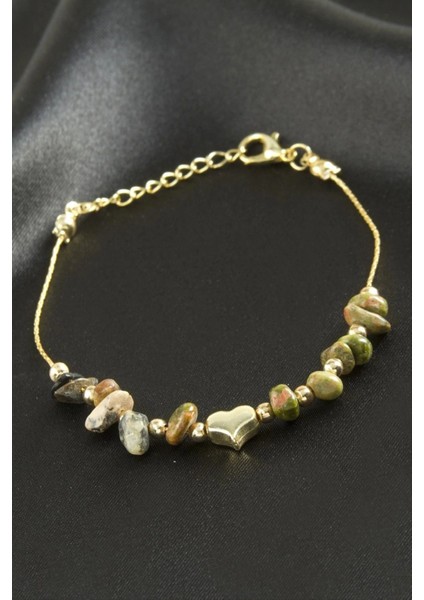 Buğz Hint Akik Kırık Doğaltaş Bileklik