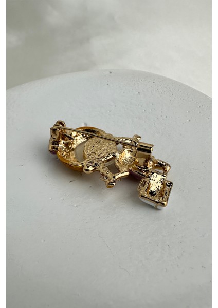 Altın Rengi Sarı Saçlı Hemşire Broş (3cm) modelleri