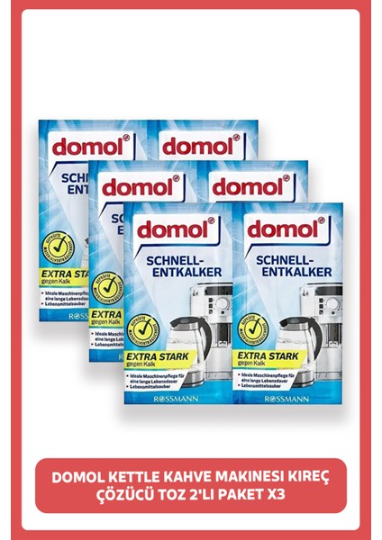 Kettle Kahve Makinesi Kireç Çözücü Toz 2'li Paket ( 3 Adet )