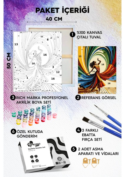 Dansın Büyüsü Sayılarla Boyama Seti fiyatları