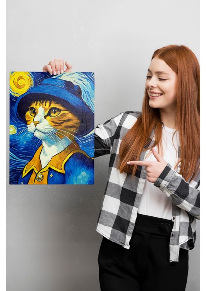 Kedi Van Gogh Sayılarla Boyama Seti modelleri