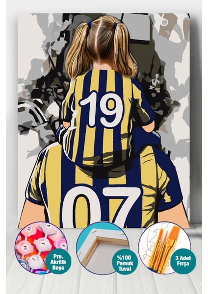 Baba Kız Aşkı Sayılarla Boyama Seti