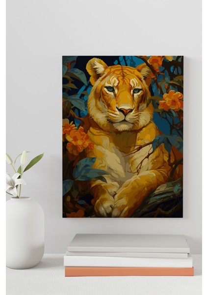 Dişi Aslan Sayılarla Boyama Seti modelleri