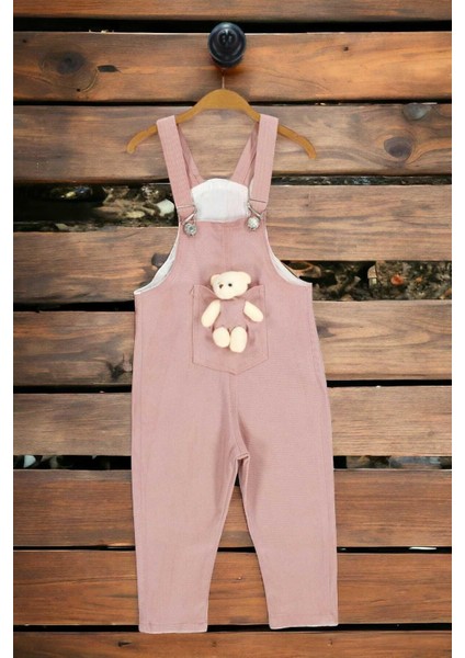 Kız/erkek Çocuk Ayıcıklı Renkli Salopet Unısex Tulum Likralı Esnek Kumaş Ayarlanabilir Askı