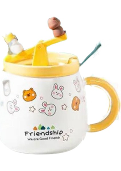 Sevimli Ayı ve Tavşan Tahterevalli Seramik Kupa 1967