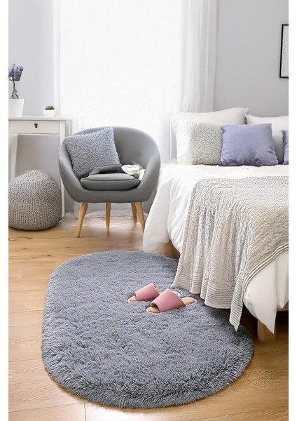 Yumuşak Modern Peluş Kaymaz Salon Oturma Çocuk Yatak Odası Mutfak Antre Gri indirimleri