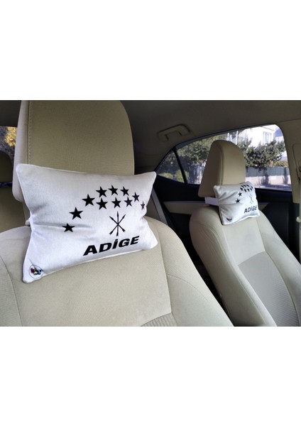 Adige Bayrak Logo Araç Boyun Yastığı,araç Boyun Yastığı, Baby Face Kumaş
