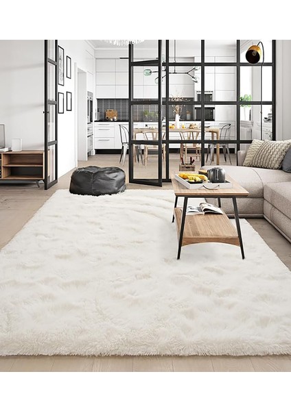 Yumuşak Modern Peluş Kaymaz Salon Oturma Çocuk Yatak Odası Mutfak Antre Krem fırsatları