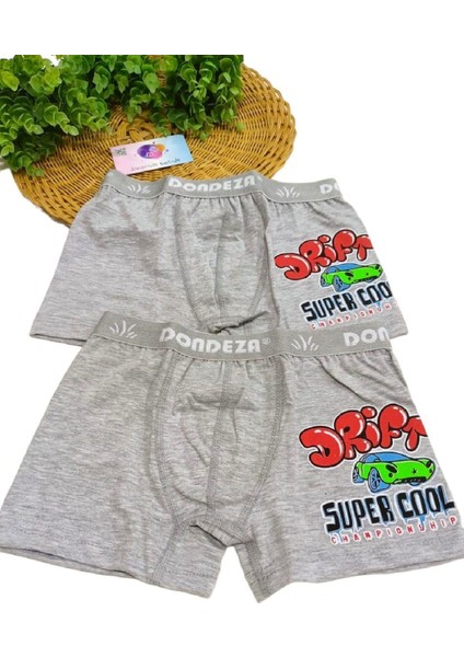 Erkek Çocuk %95 Pamuklu Baskılı 2'li Boxer