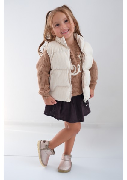 Aurora Kız Çocuk Bebek Simli Kışlık Taba Günlük Bot - Ortopedik Kaymaz Taban Sıcak Tutan Rahat Bot fırsatları