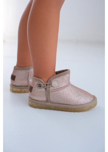 Aurora Kız Çocuk Bebek Simli Kışlık Taba Günlük Bot - Ortopedik Kaymaz Taban Sıcak Tutan Rahat Bot indirimleri