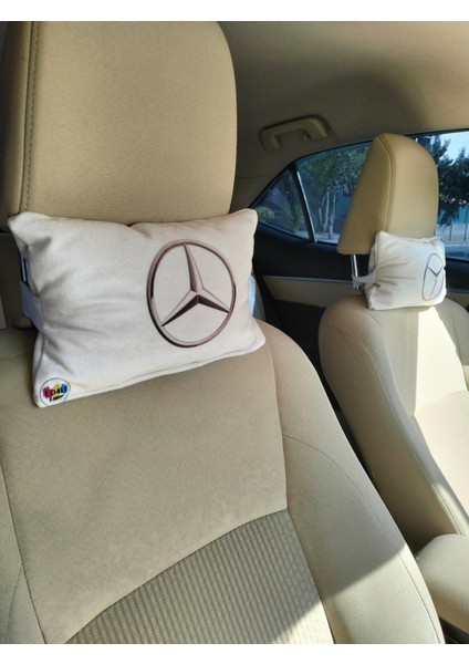 Mercedes Logo Baskılı Tüm Modellere Uyumlu Araç Boyun Yastığı, Baby Face Kumaş fiyatları