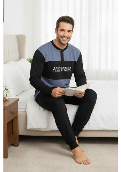 Konforlu Interlok Kışlık Yumuşak Erkek Ev Giyim | Erkek Pijama Takımı