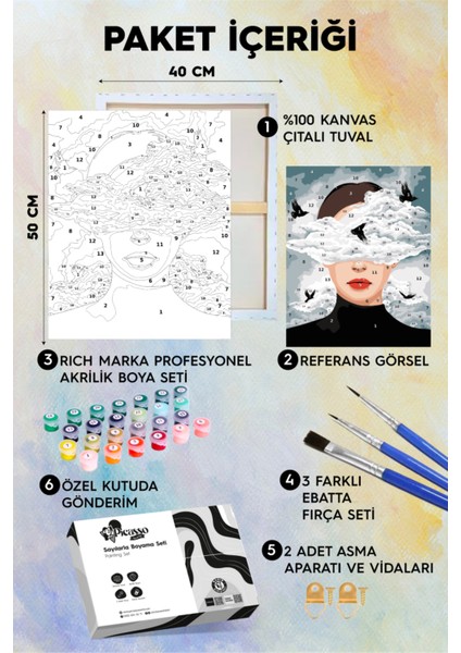 Başım Duman Sayılarla Boyama Seti fiyatları