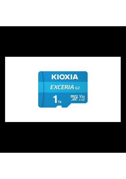 Kıoxıa 1tb Exceriag2, LMEX2L001TG2 U1 V30 4k, CL10, 100MB/S, Microsd Kart Bellek (Sd Adaptörlü)