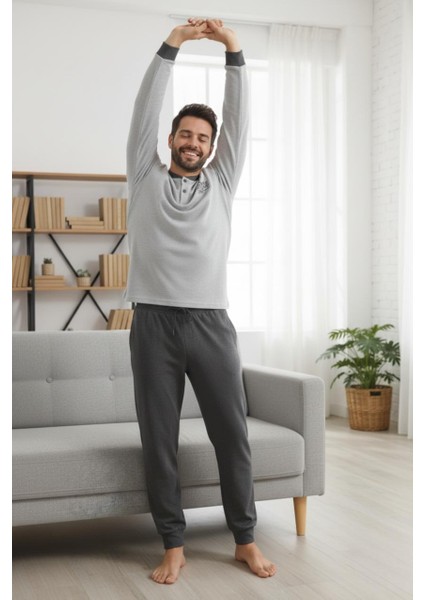 Konforlu Interlok Kışlık Yumuşak Erkek Ev Giyim | Erkek Pijama Takımı fırsatları