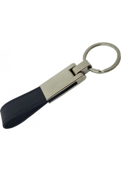 Mdb Siyah Deri Metal Anahtarlık