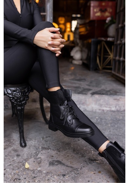 Rocco Kadın Kahve Gercek Deri Postal Bot modelleri