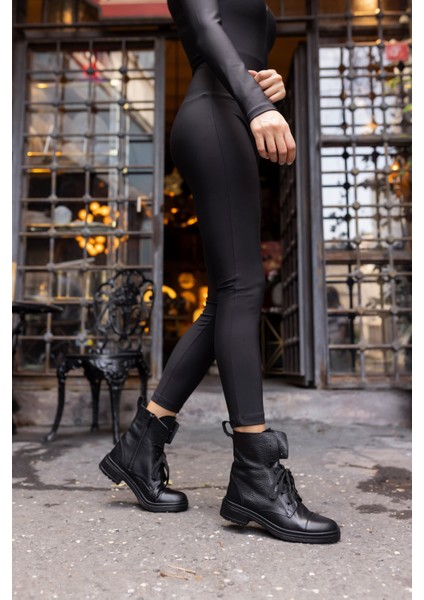 Rocco Kadın Kahve Gercek Deri Postal Bot