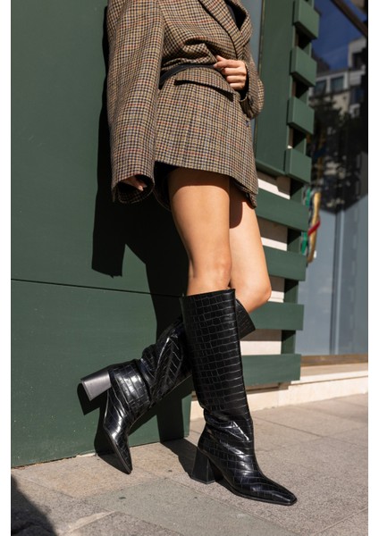 Kalımba Kadın Kahve Kroko Çizme fiyatları