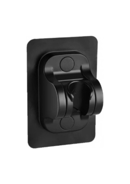 Litae Trend Yapışkanlı Duş Başlığı Tutucu Ayarlı Siyah