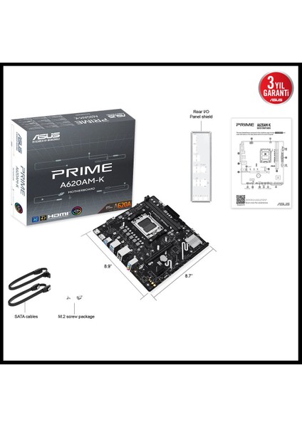 Prıme A620AM-K, 2xddr5, 1x M.2, Dp, Hdmı, Am5 Soket Anakart indirimleri