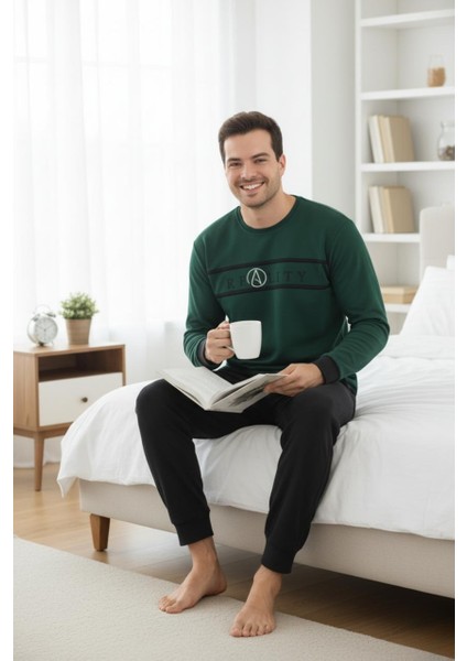 Konforlu Interlok Kışlık Yumuşak Erkek Ev Giyim | Erkek Pijama Takımı
