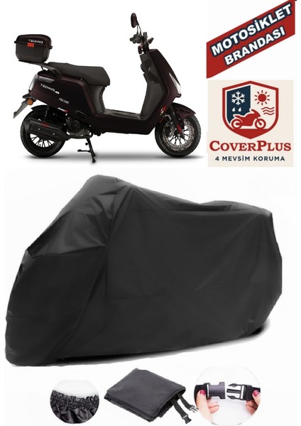 Falcon Techno 50 Efı Siyah Motorsiket Brandası Motor Örtüsü Çadır Su Geçirmez Motosiklet Kılıfı Motor Brandası