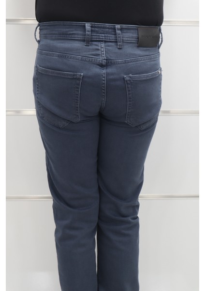 Fistan Store Erkek Koyu Mavi Yüksek Bel Rahat Kesim Boru Paça Jean Pantolon indirimleri