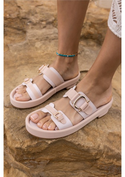 Leroy Kadın Siyah Taş Bant Fusped Taban Terlık fırsatları