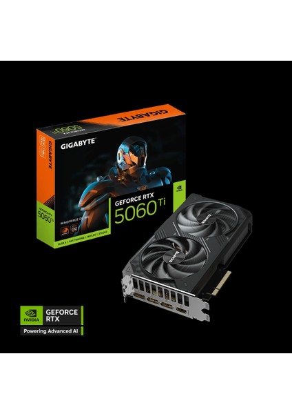 Gıgabyte GV-N506TWF2OC-16GD, RTX5060TI, Wındforce Oc, 16GB, Gddr7, 128BIT, 2 Fanlı, 1xhdmı, 3xdp, Gamıng Ekran Kartı