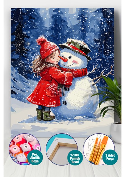 Neşeli Kış Sayılarla Boyama Seti