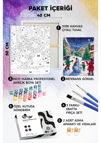 Neşeli Kış Sayılarla Boyama Seti fiyatları