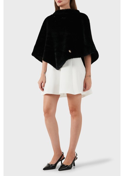 Shaida Comfort Fit Bisiklet Yaka Yumuşak Dokulu Peluş Panço AW5411POL03 Bayan Panço AW5411 POL03 Bla fiyatları