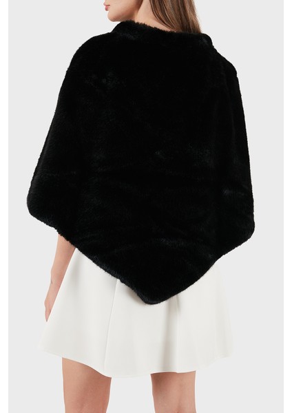 Shaida Comfort Fit Bisiklet Yaka Yumuşak Dokulu Peluş Panço AW5411POL03 Bayan Panço AW5411 POL03 Bla modelleri