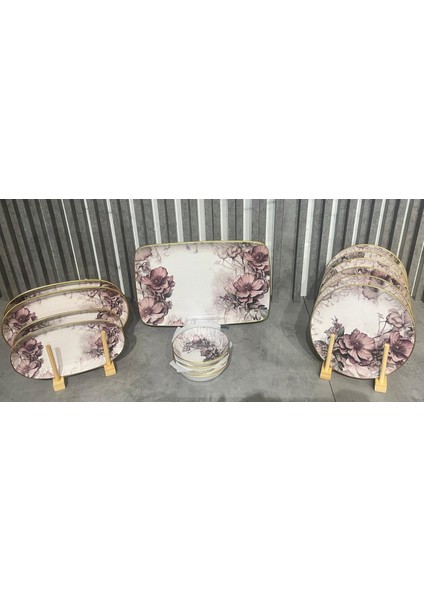 Kahvaltı Seti 15 Parça Purpel Seramik