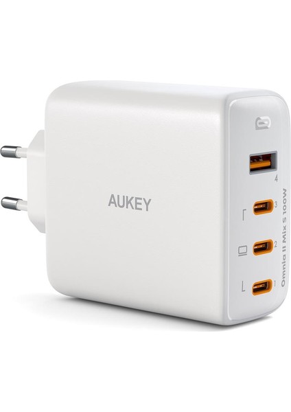 PA-B7S-WH 100W Dört Bağlantı Noktalı Pd Gan Duvar Şarj Cihazı