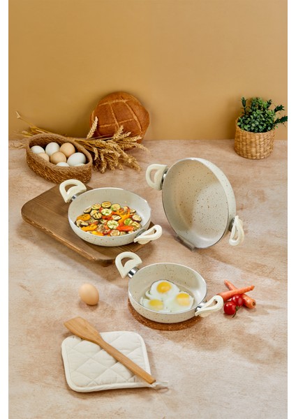 Classico Döküm Granit Sahan Krem 18 cm 1 Parça Bakalit Sap