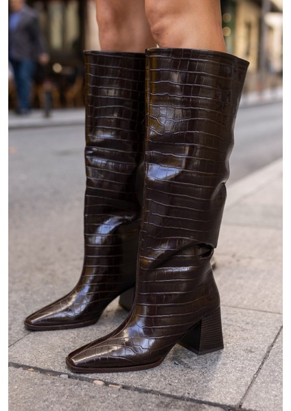 Kalımba Kadın Kahve Kroko Çizme indirimleri