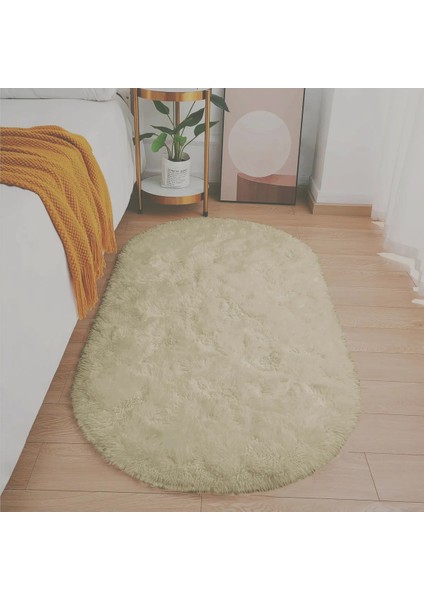 Yumuşak Modern Peluş Kaymaz Salon Oturma Çocuk Yatak Odası Mutfak Antre Bej